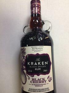 The Kraken Black spiced Rum. Black cherry & Madagascan Vanilla 70cl